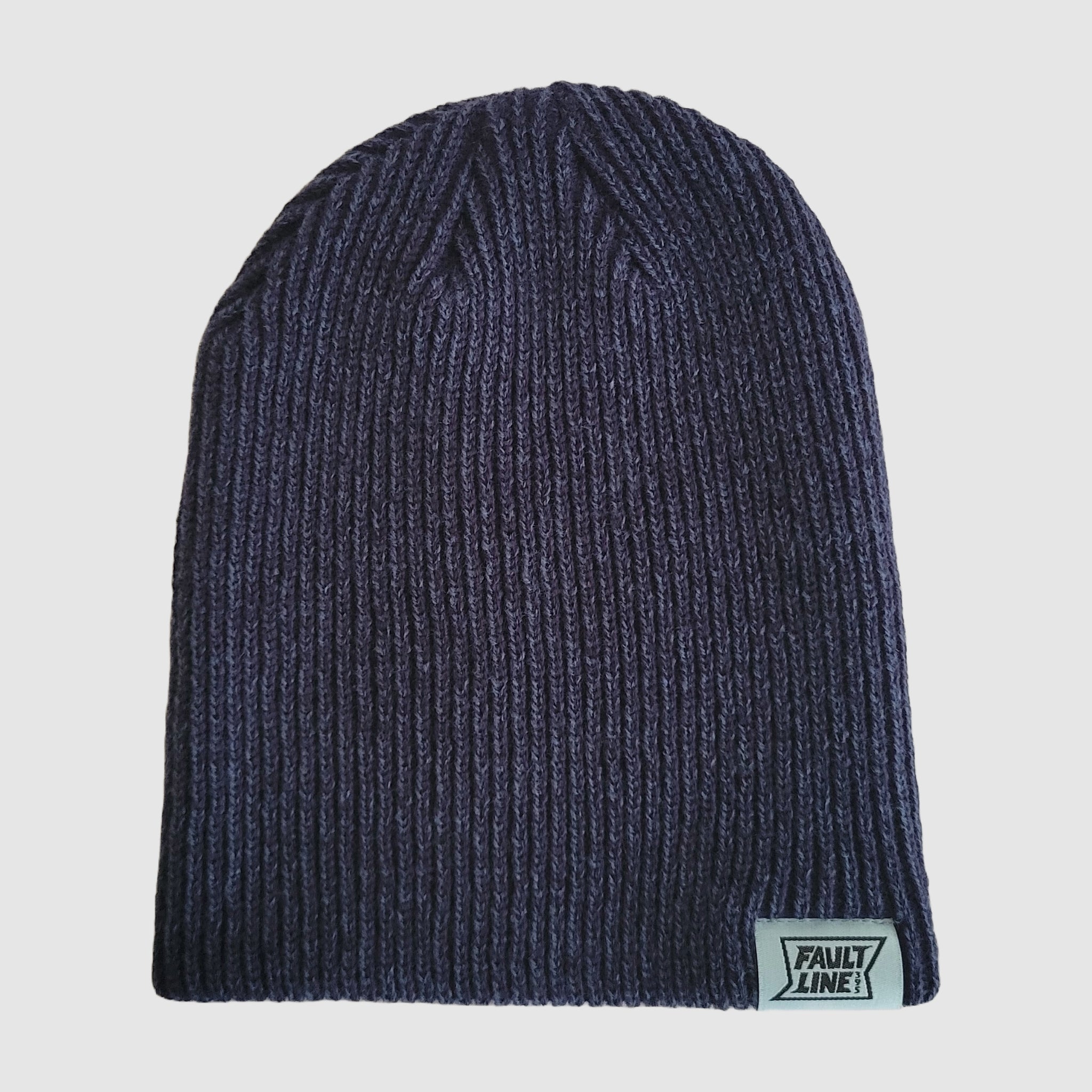 Front view of the Broadway Beanie from Faultline395 in Navy Blue.