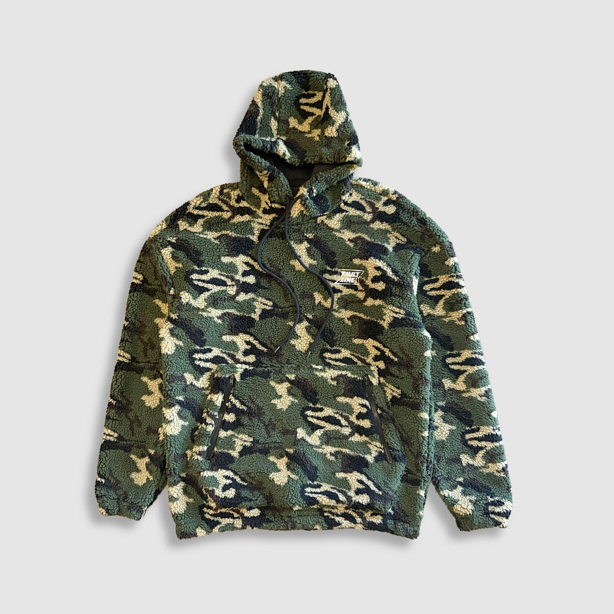 Twilight High Pile Fleece Hoodie - Forest Camo