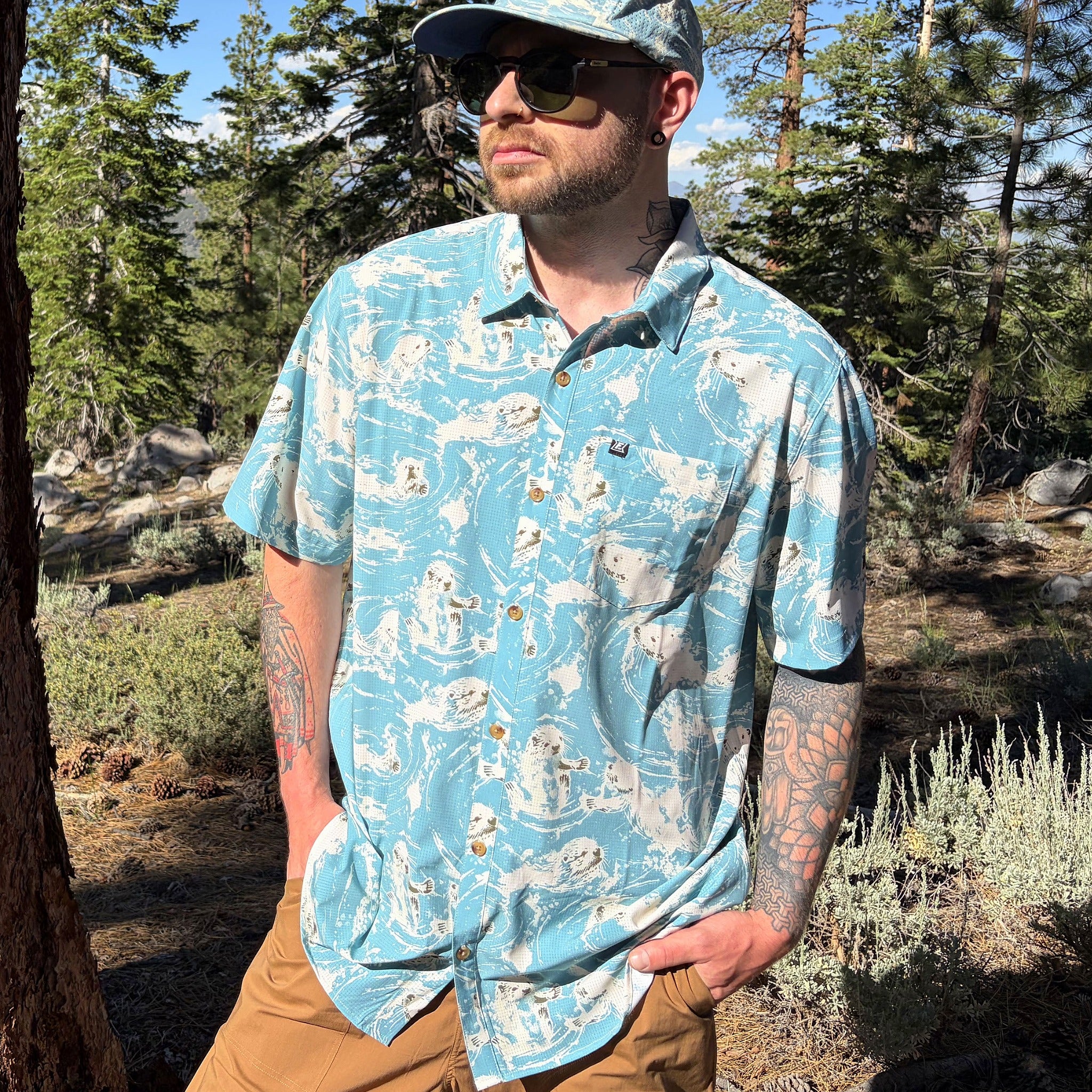 Langley Tech Button Up Shirt - Sea Otter