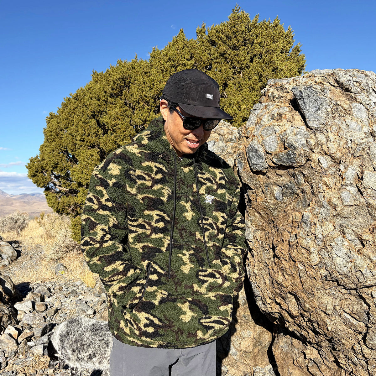 Twilight High Pile Fleece Hoodie - Forest Camo