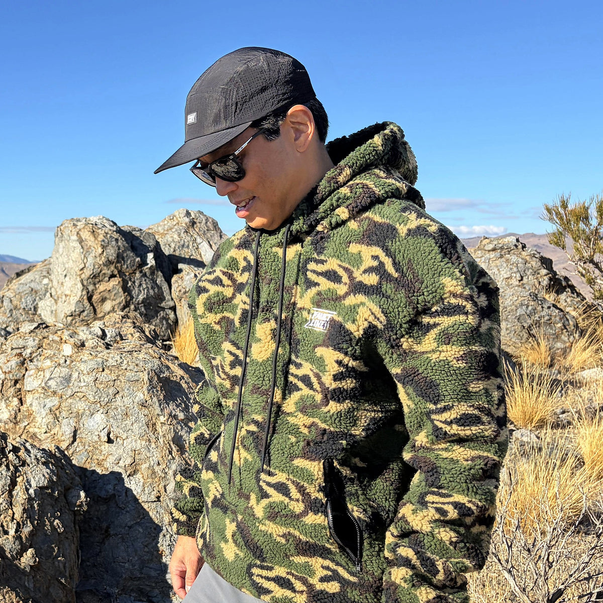 Twilight High Pile Fleece Hoodie - Forest Camo