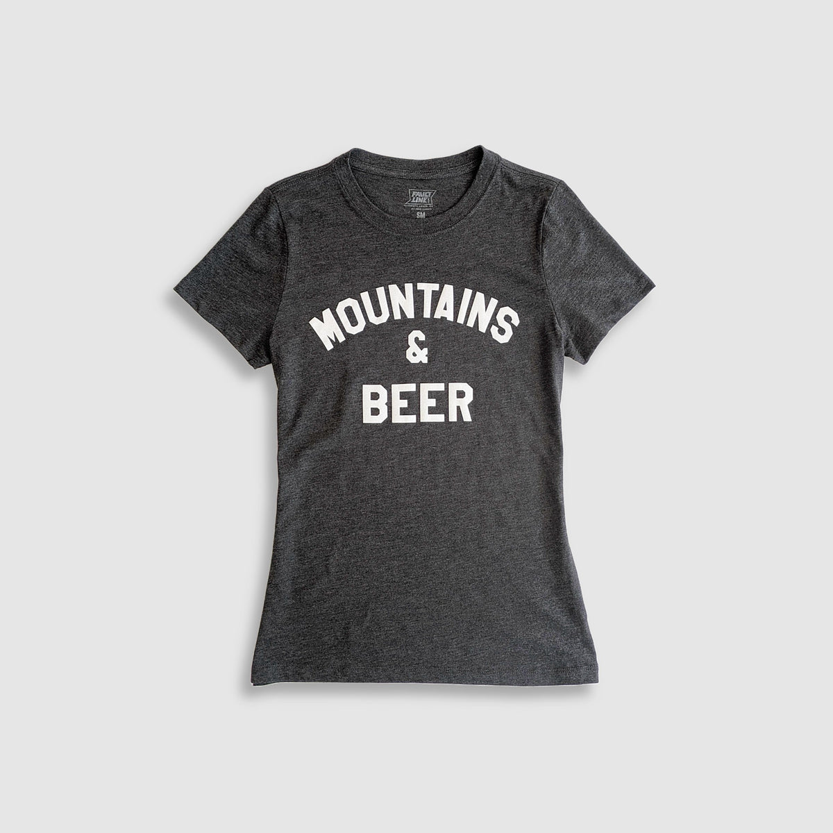 Women's Mountains & Beer T-Shirt - Charcoal