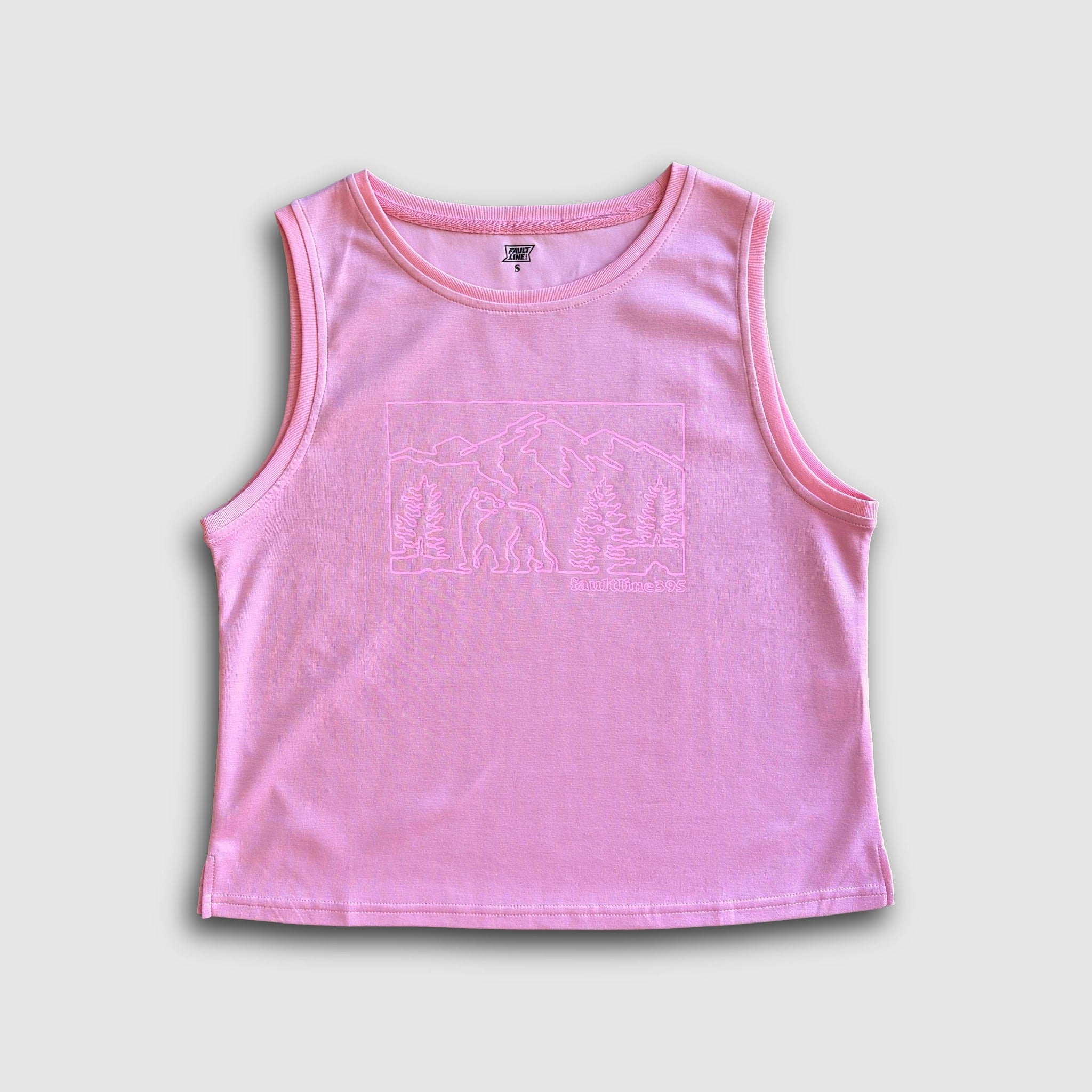 Women's Traverse Semi-Crop Tank Top - Pink