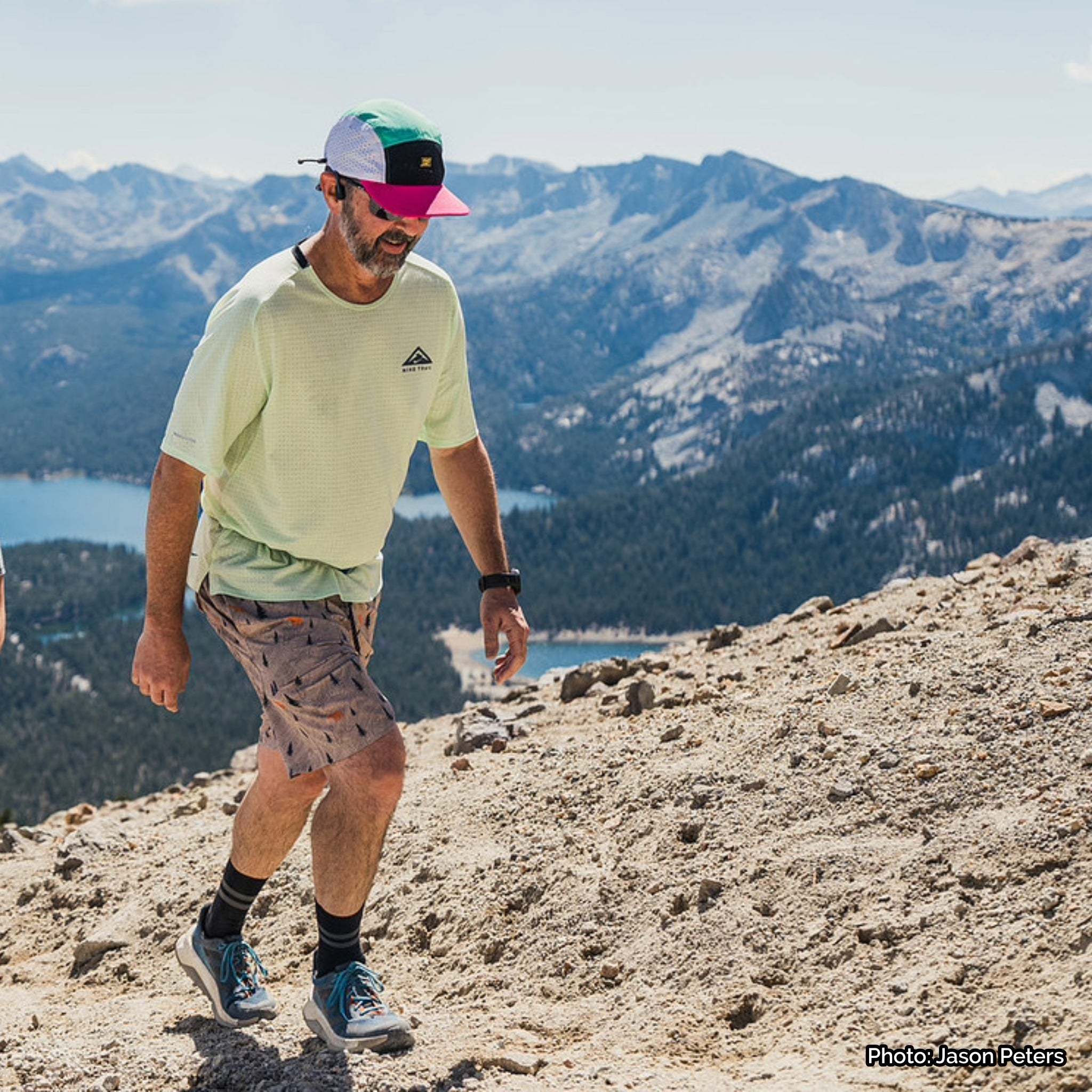 Crushable 5-Panel Camper Hat - Seafoam/Fuchsia