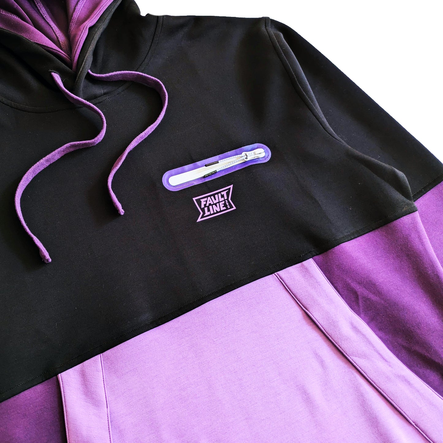 Cloud 9 Double Hood Tech Hoodie - Black/Purple
