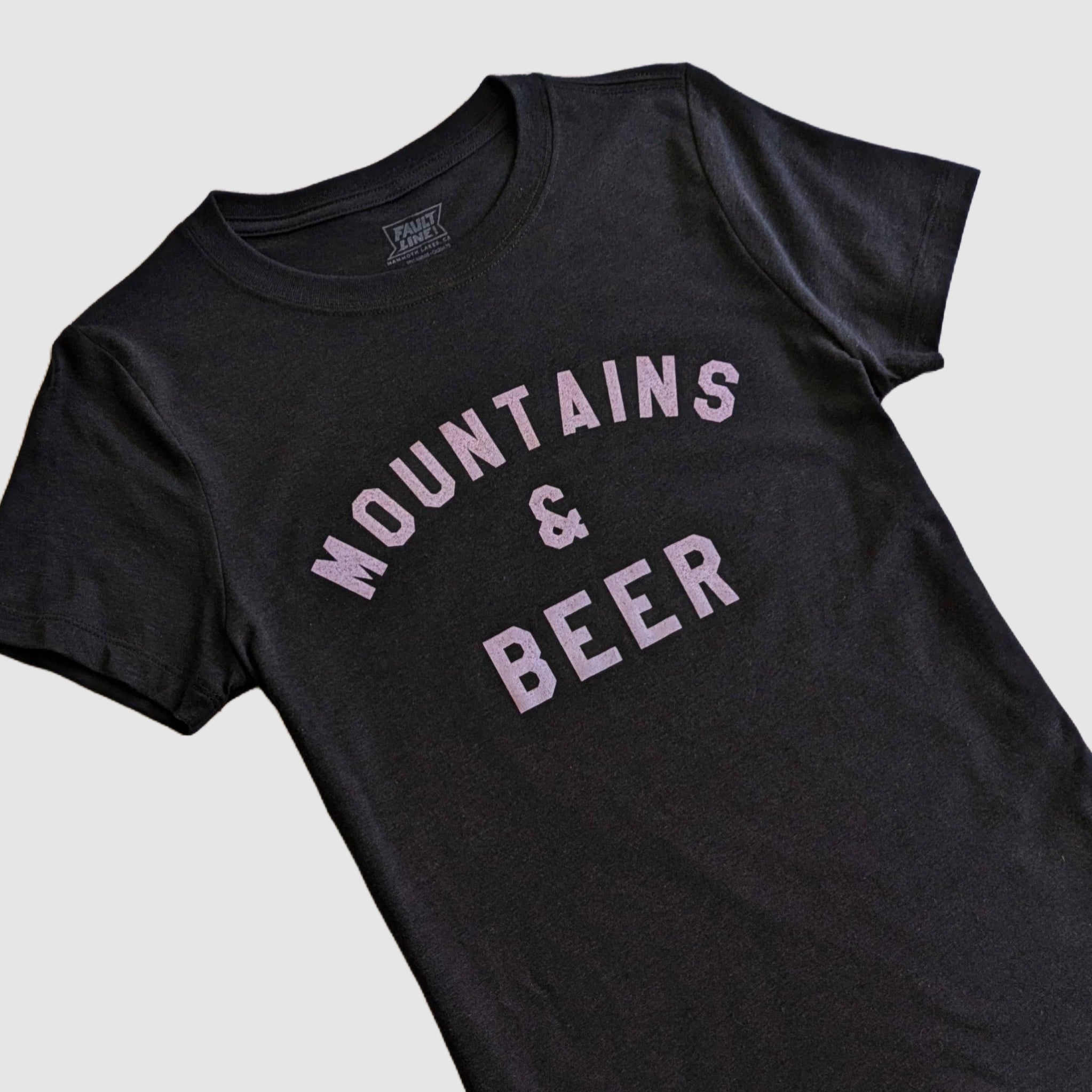 Women's Mountains & Beer Tee - Black