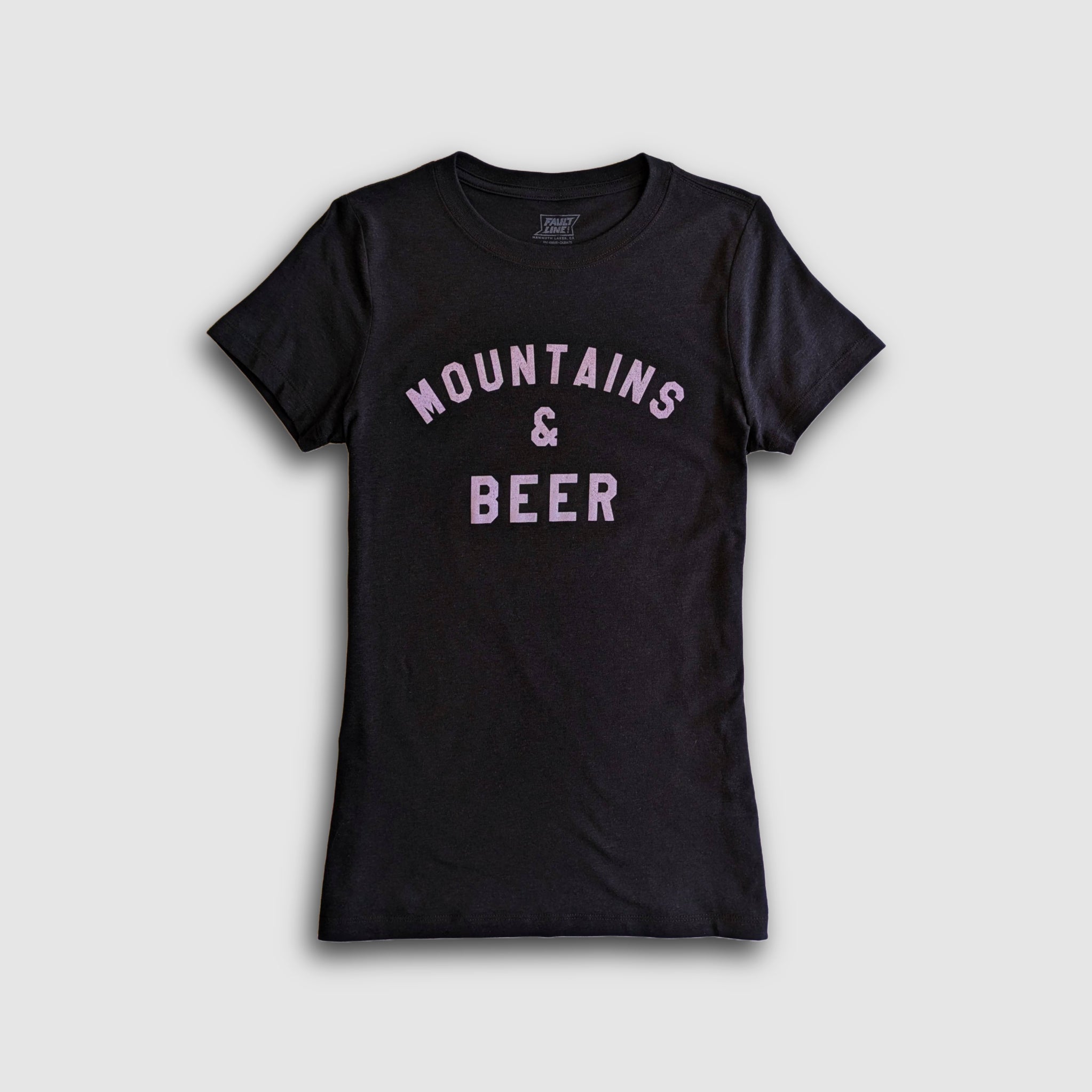 Women's Mountains & Beer Tee - Black