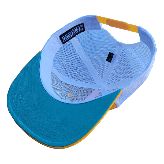 Sunset Premium Trucker Hat - Gold/Teal