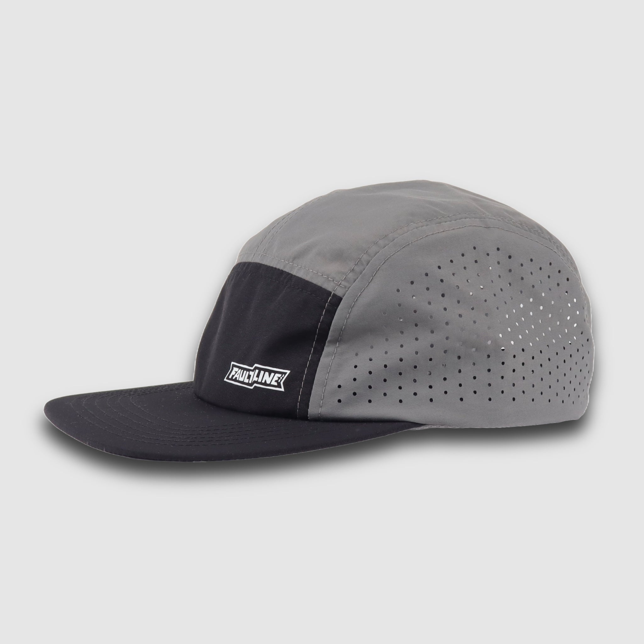 Crushable 5-Panel Camper Hat - Black/Grey