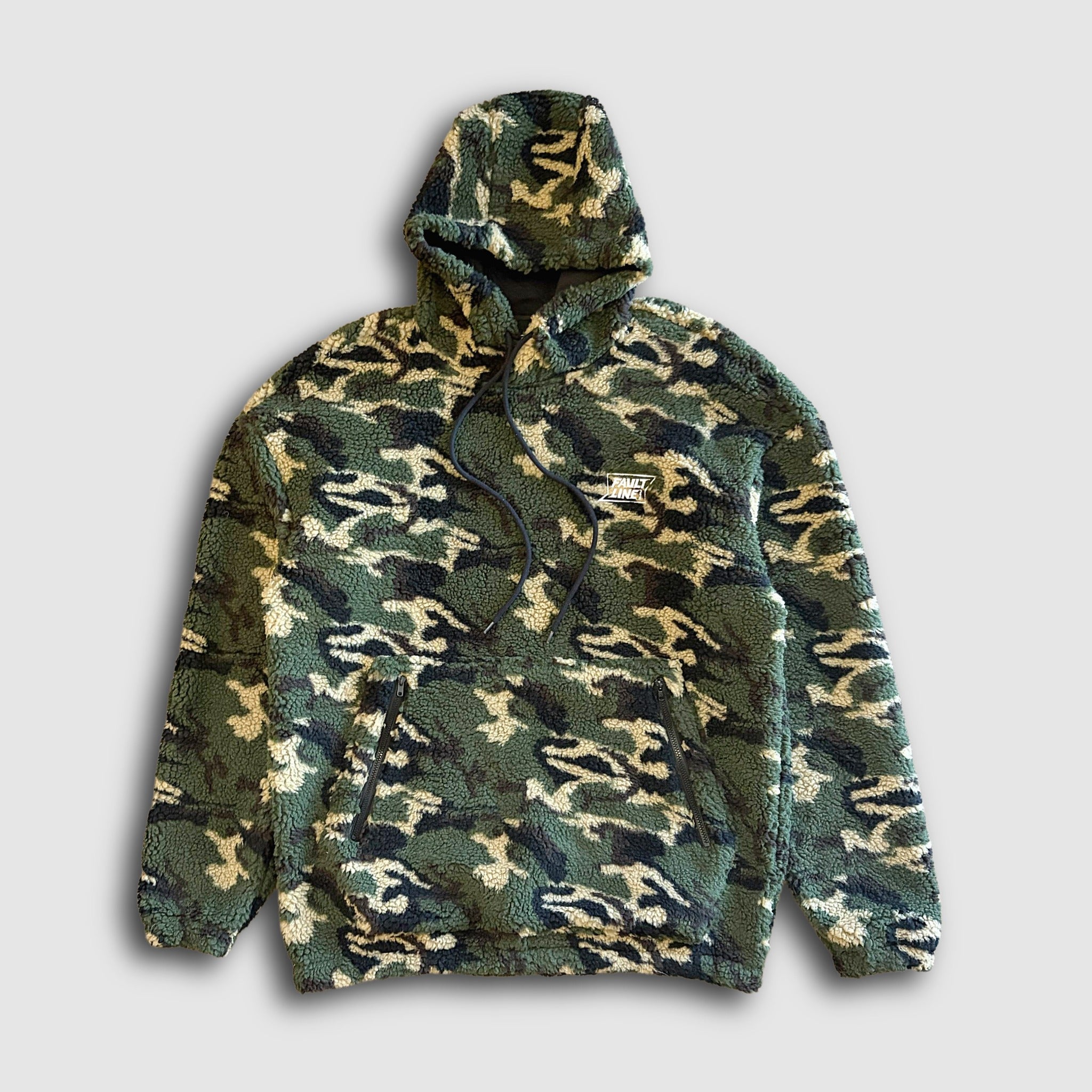 Twilight High Pile Fleece Hoodie - Forest Camo