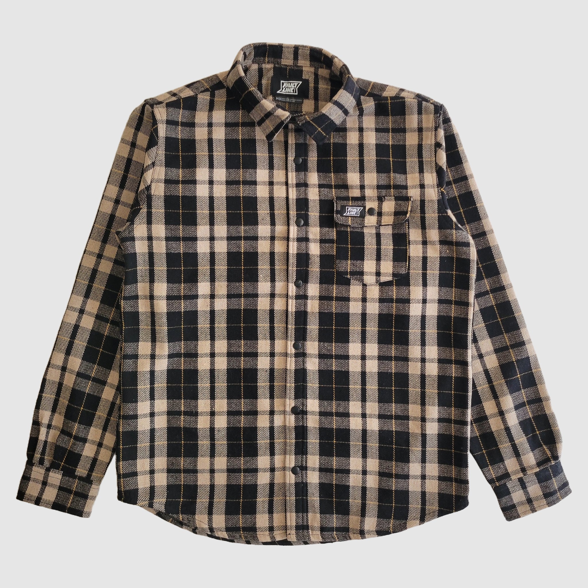 Bodie Heavyweight Flannel - Black/Tan