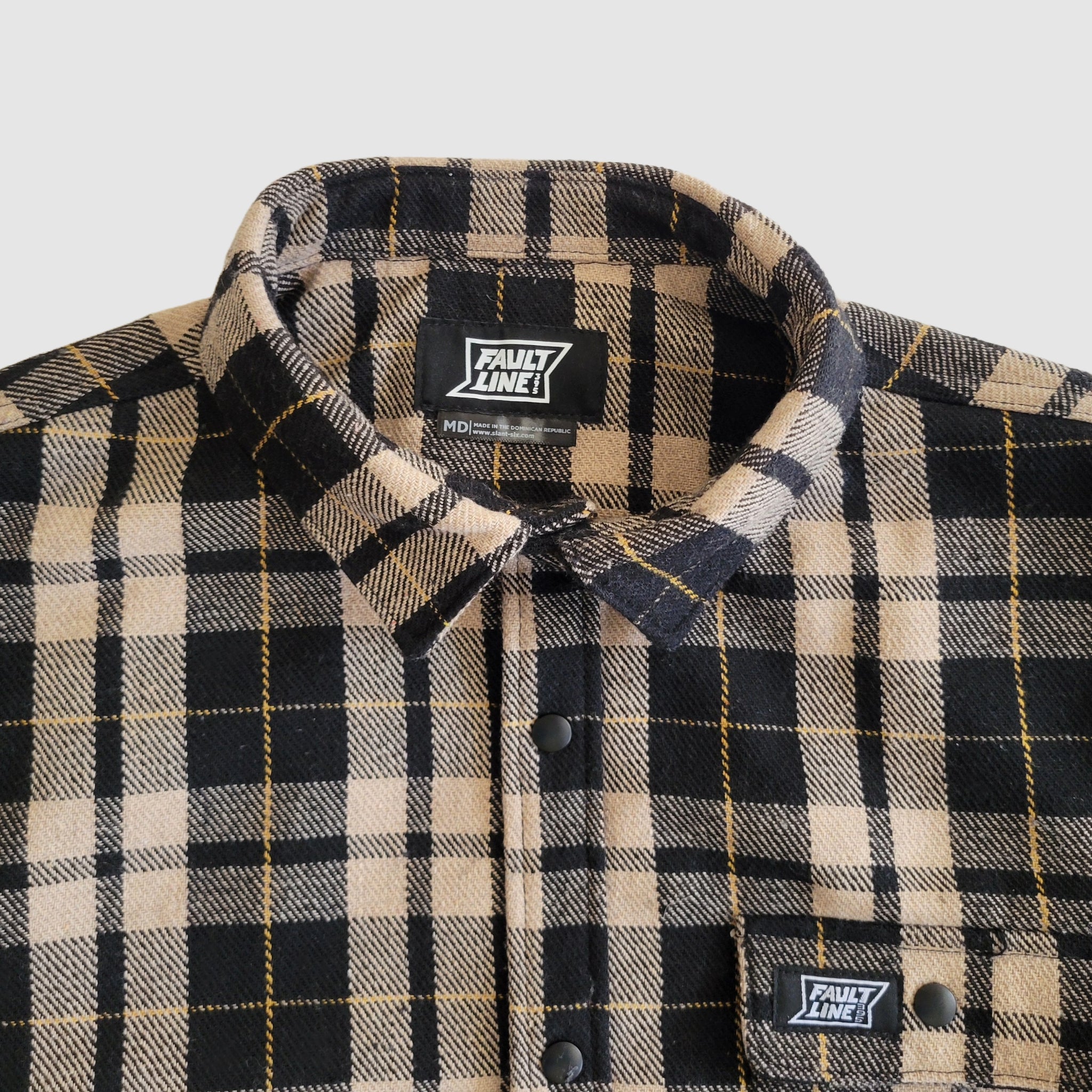 Bodie Heavyweight Flannel - Black/Tan