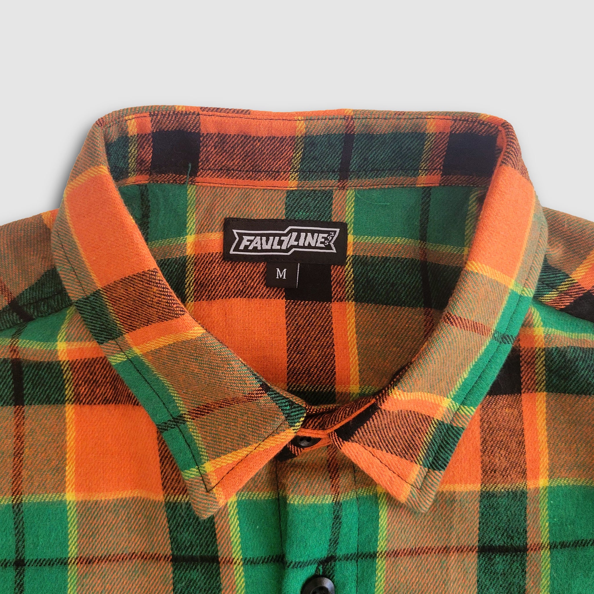 McCoy Button-up Flannel - Orange/Green/Black