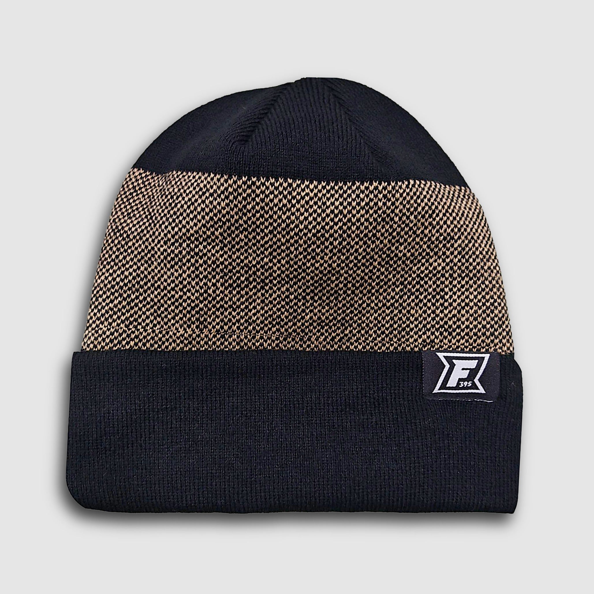 Birdseye Beanie - Black/Tan