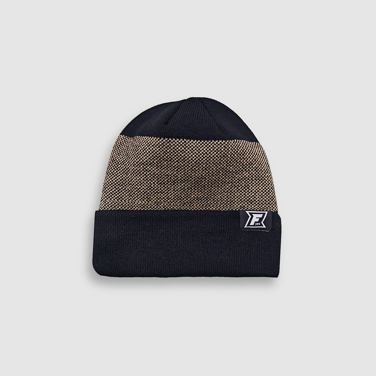 Birdseye Beanie - Black/Tan