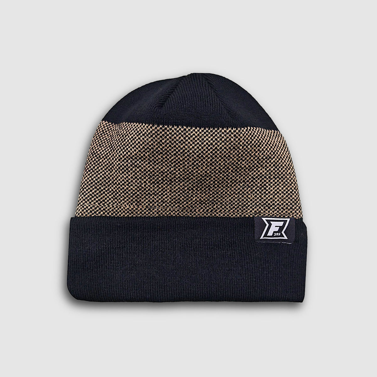 Birdseye Beanie - Black/Tan