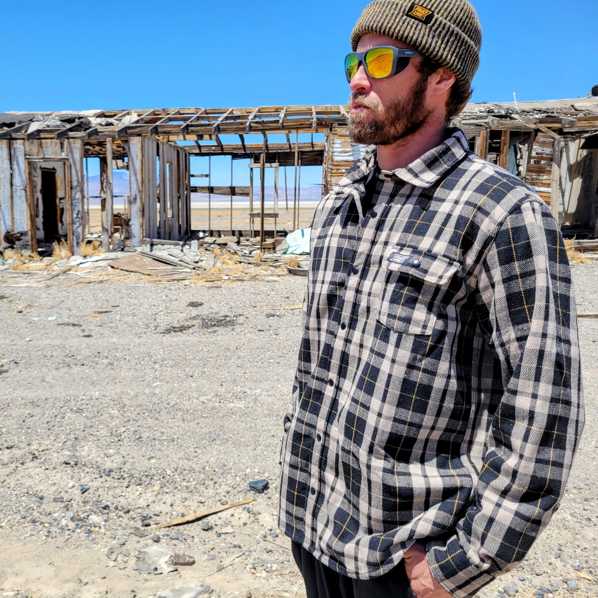 Bodie Heavyweight Flannel - Black/Tan