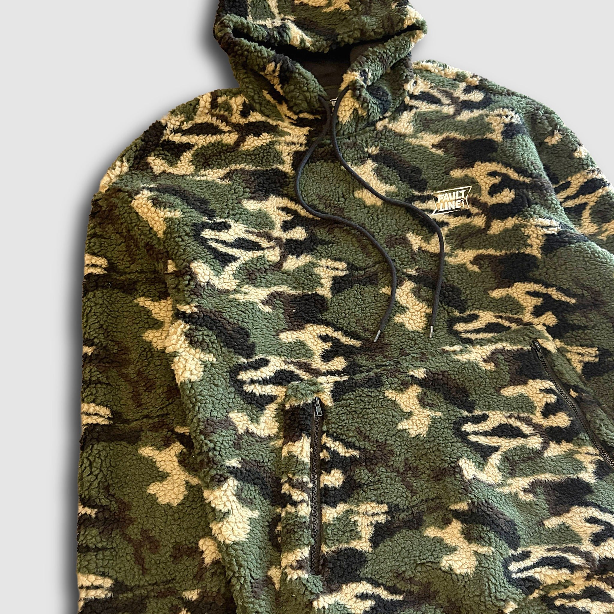 Twilight High Pile Fleece Hoodie - Forest Camo