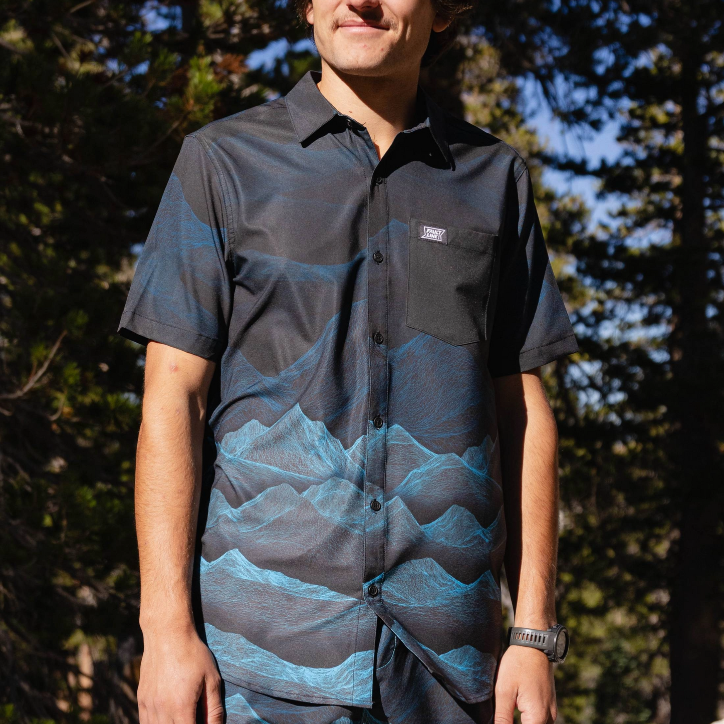 Langley Stretch Shirt - Mountain Print