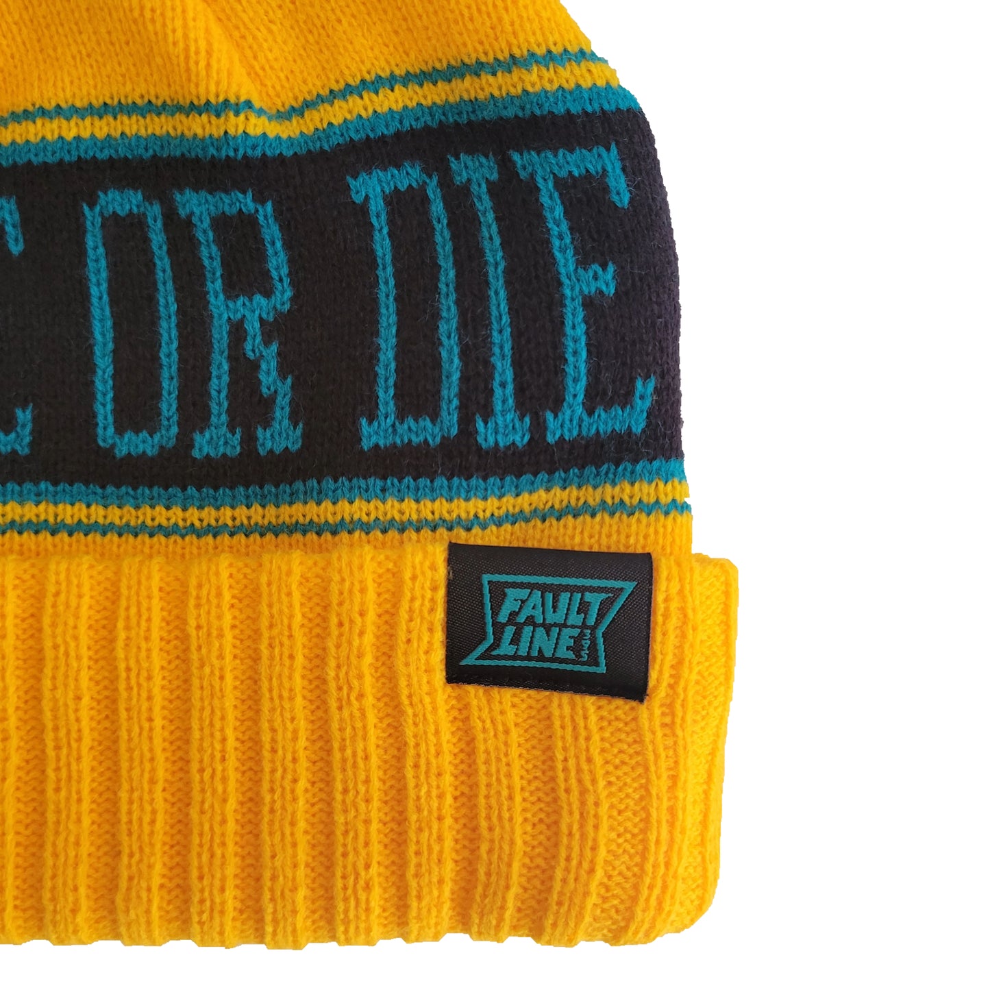 Ride or Die Beanie - Gold/Teal