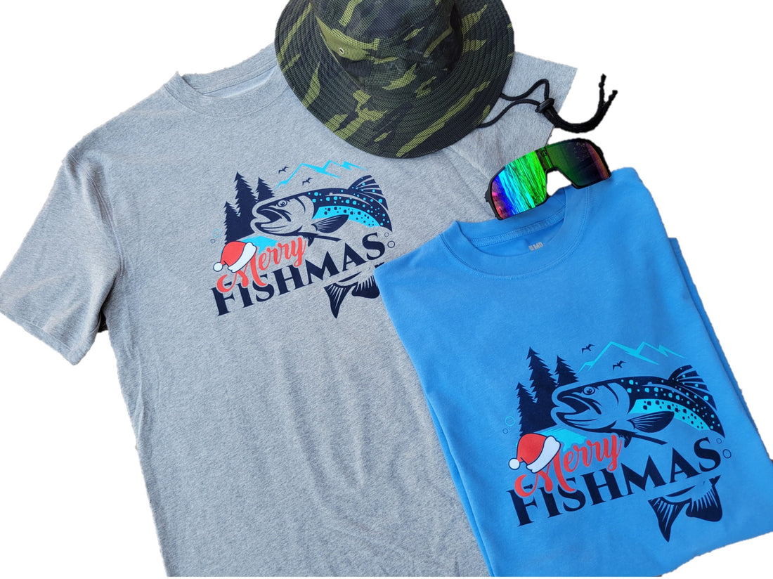 Merry Fishmas Mammoth Lakes! Pre-Order your Fishmas Tech Cotton T-Shirt now.