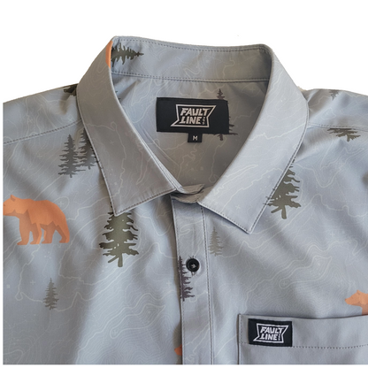 Langley Stretch Shirt & Short Set - Bear Print