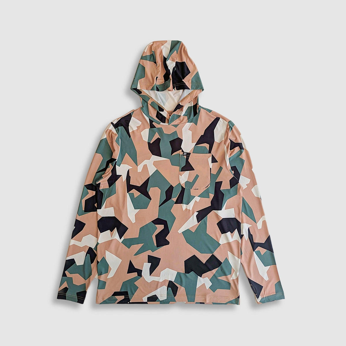 Carson Sun Hoodie - Tan/Green