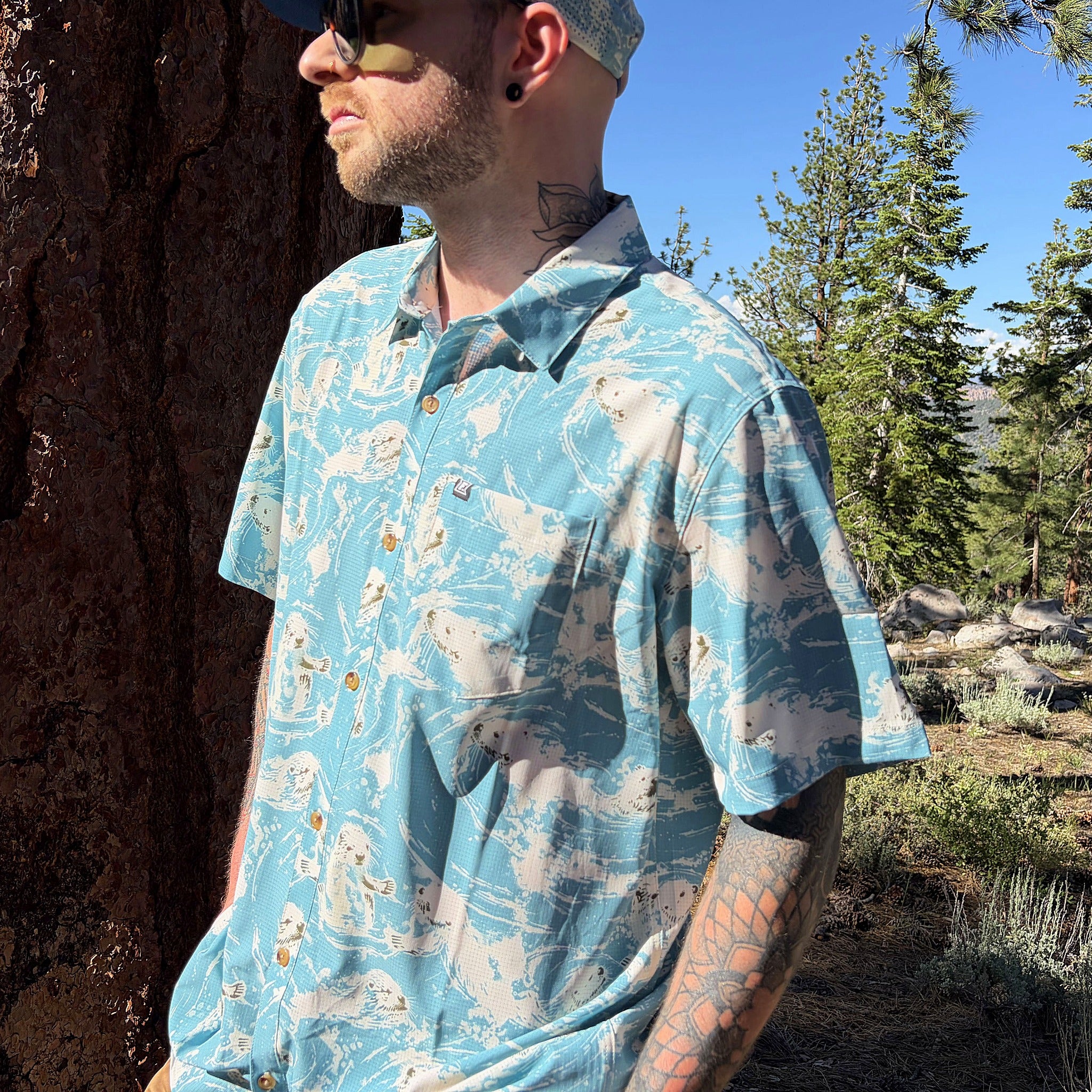 Langley Tech Button Up Shirt - Sea Otter