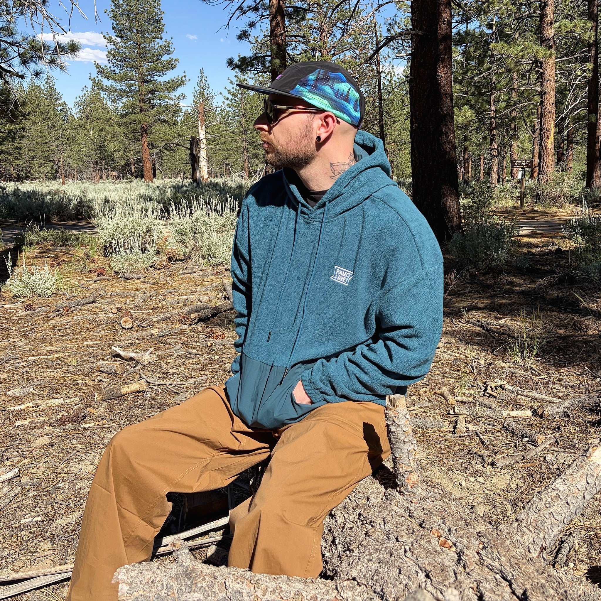Stretch Fleece Hoodie - Dark Teal