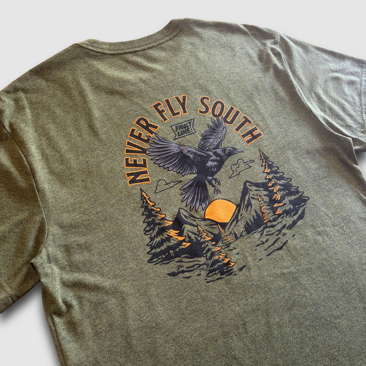 Never Fly South T-Shirt - Olive