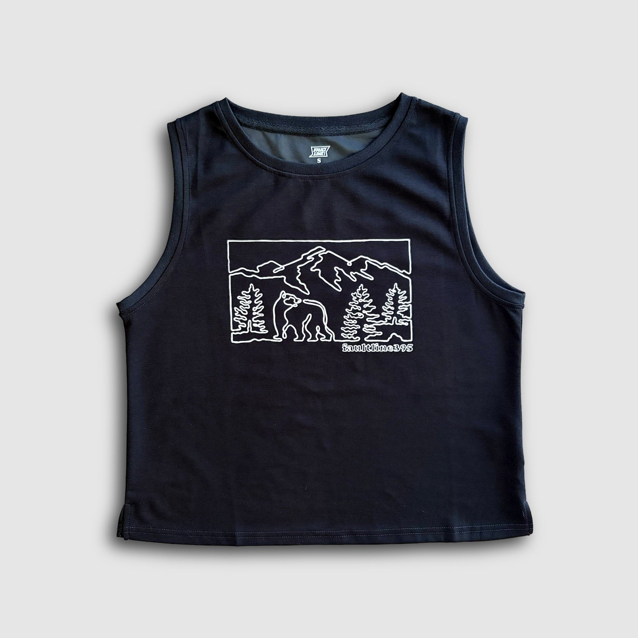 Women's Traverse Semi-Crop Tank Top - Black