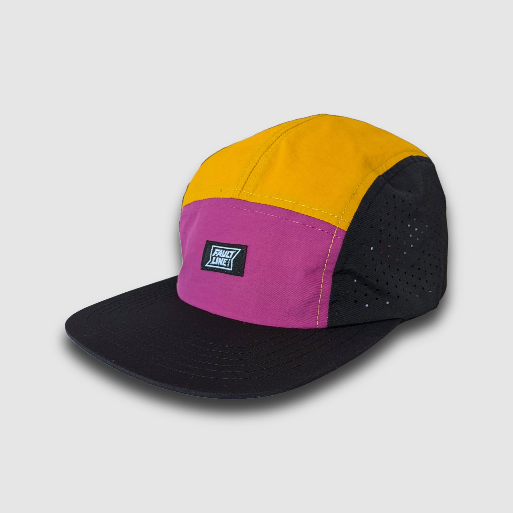Ultralight 5-Panel Camper Hat - Boysenberry/Gold