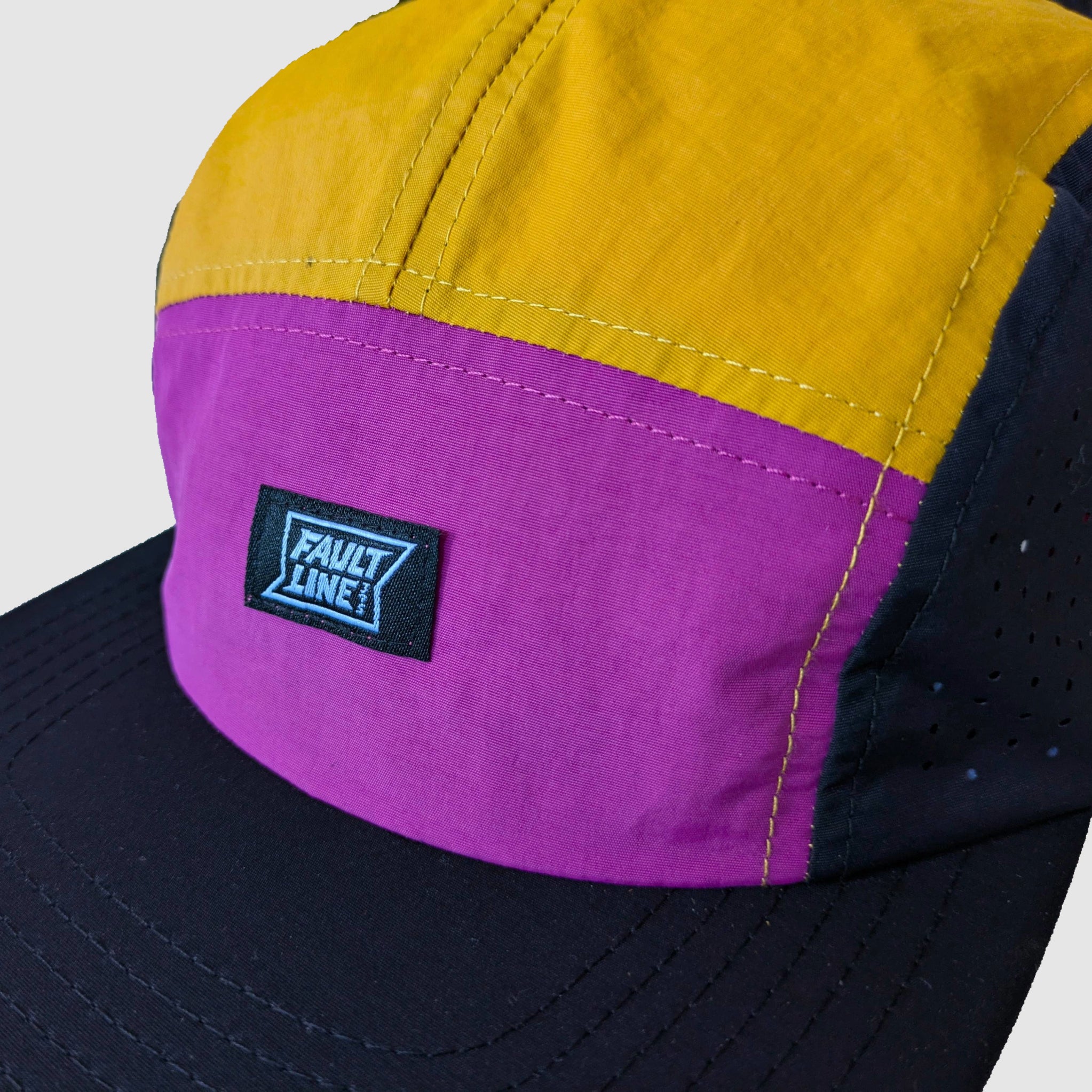 Ultralight 5-Panel Camper Hat - Boysenberry/Gold