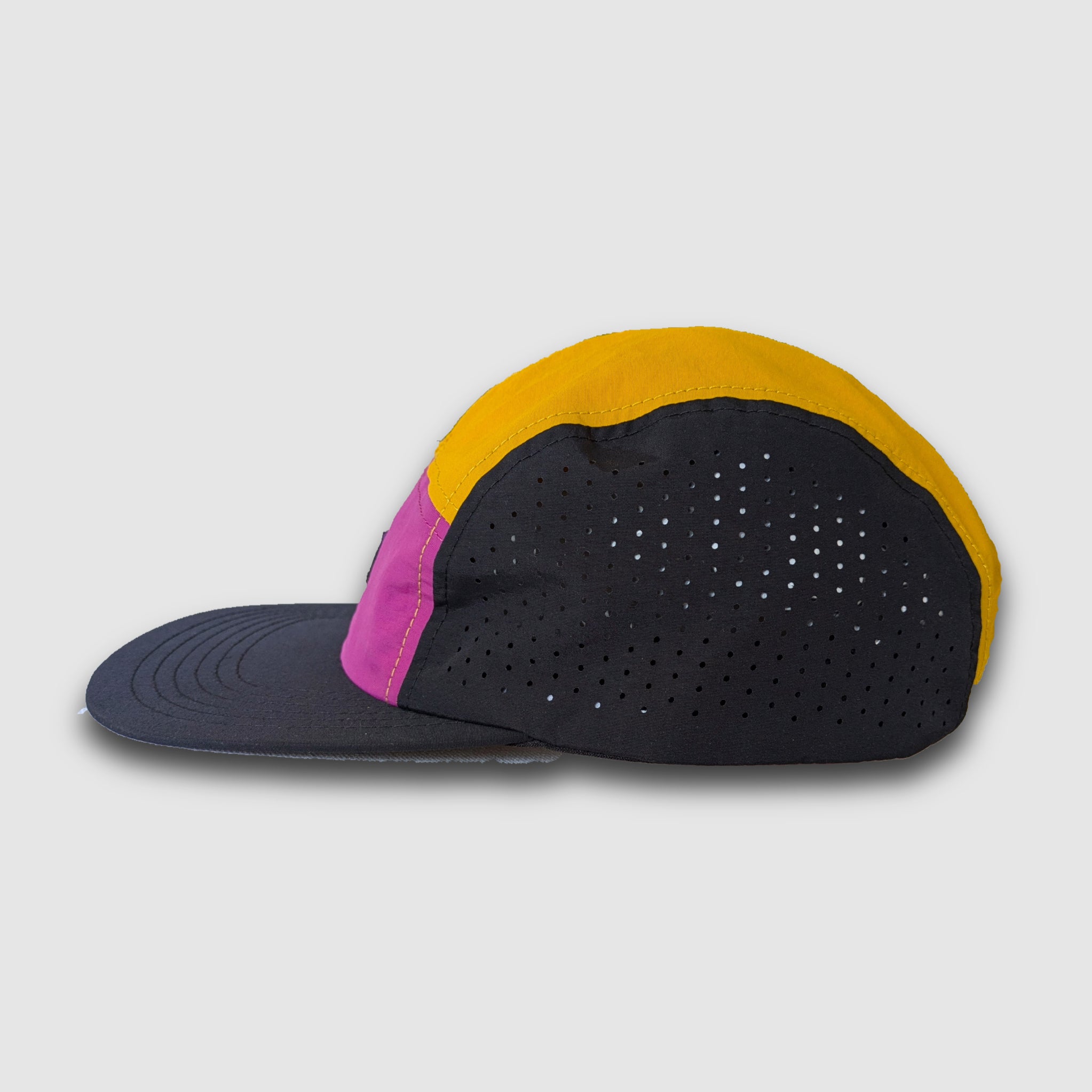 Ultralight 5-Panel Camper Hat - Boysenberry/Gold