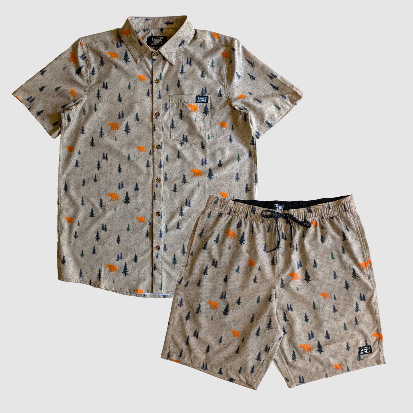 Langley Shirt & Short Outfit Set - Bear