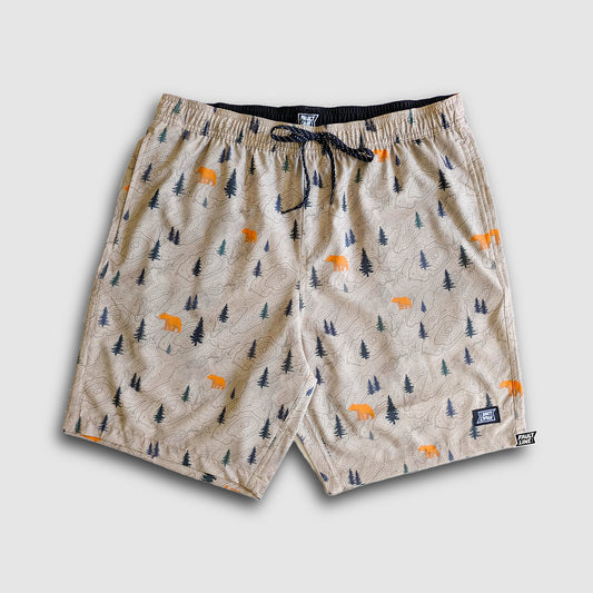 Langley Performance Stretch Short - Khaki/Bear