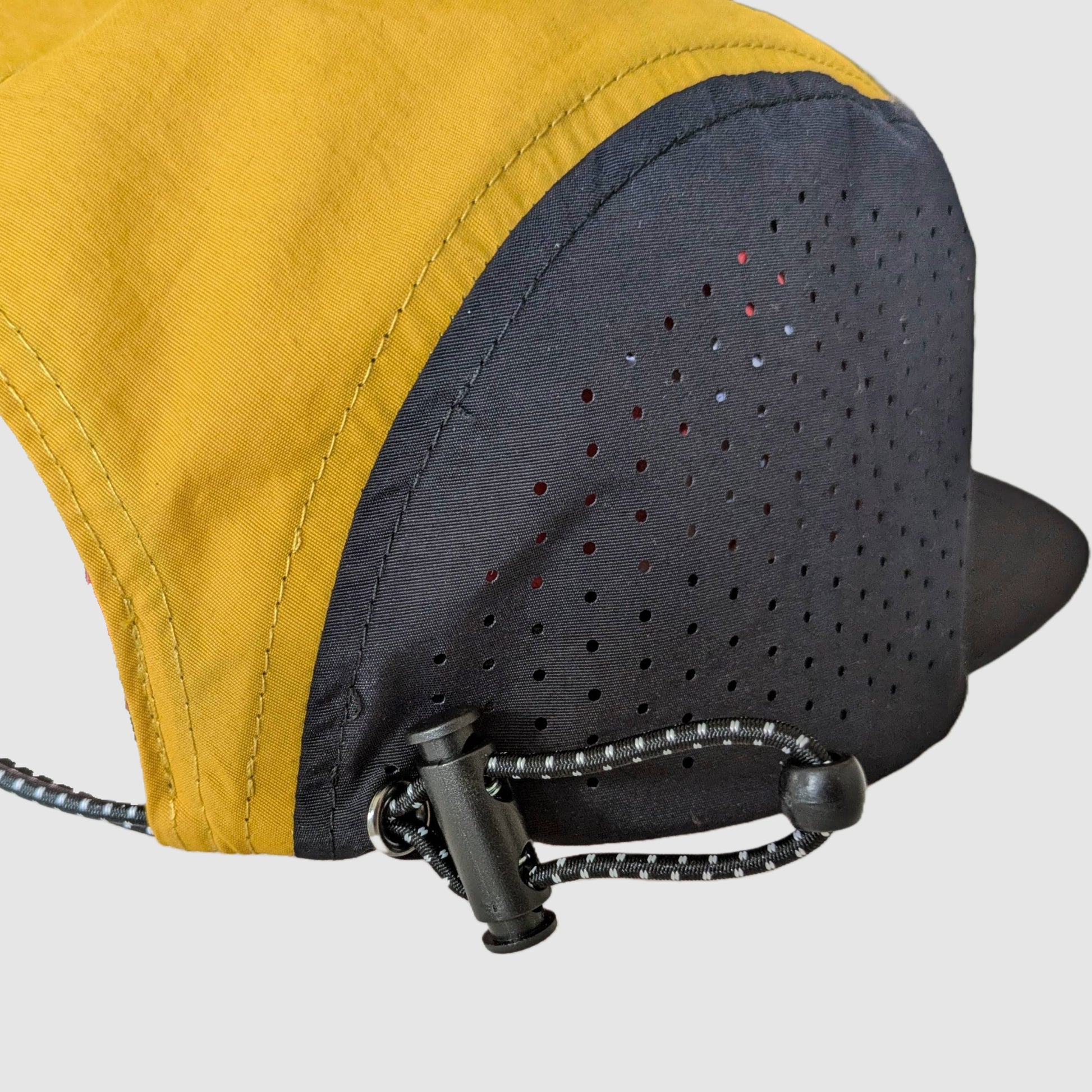 Back view of the Ultralight 5-Panel hat showing the cinch cord closure
