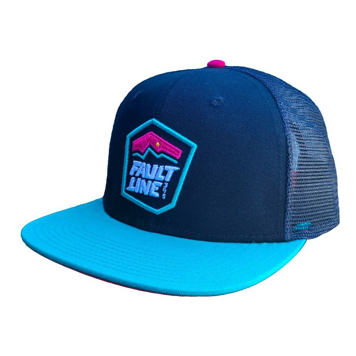 Sunset Premium Trucker Hat - Teal/Black