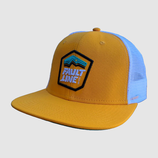 Sunset Premium Trucker Hat - Gold/Teal