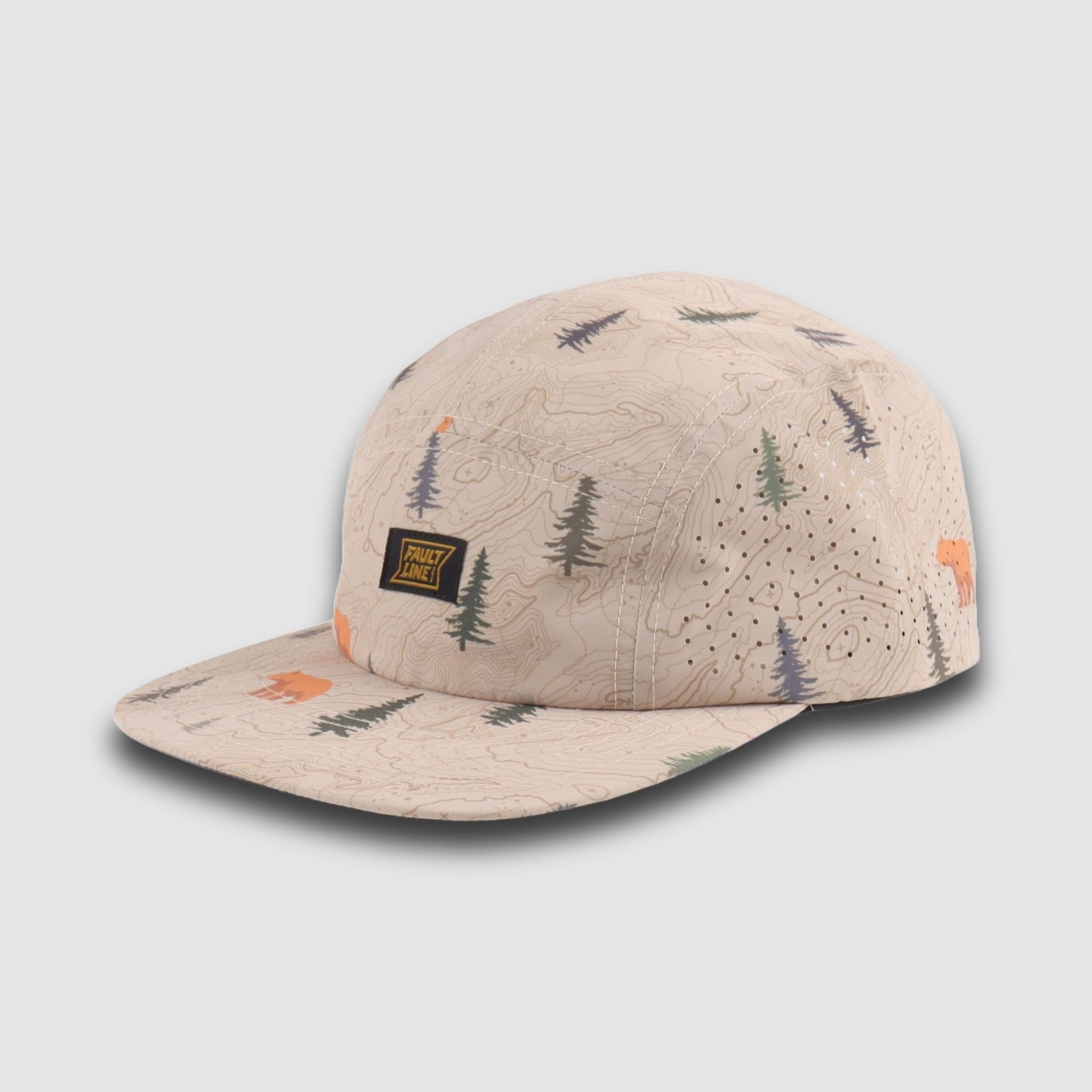 Bridgeport 5-Panel Camper Hat - Khaki Bear