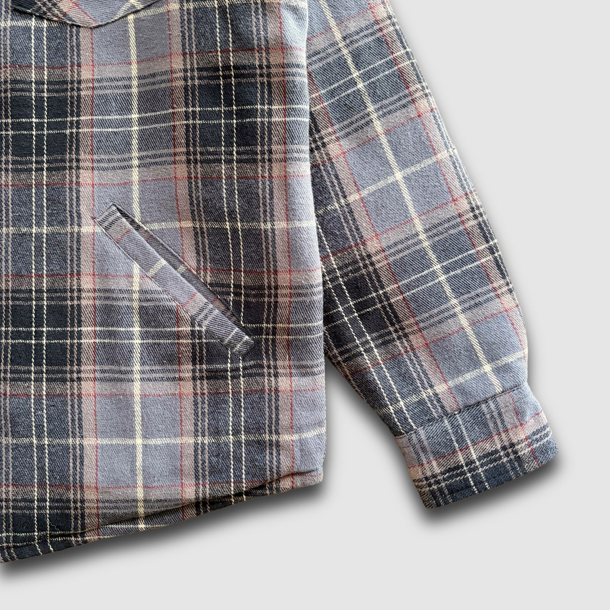 Juniper Insulated Flannel Shacket - Gray/Black/Tan