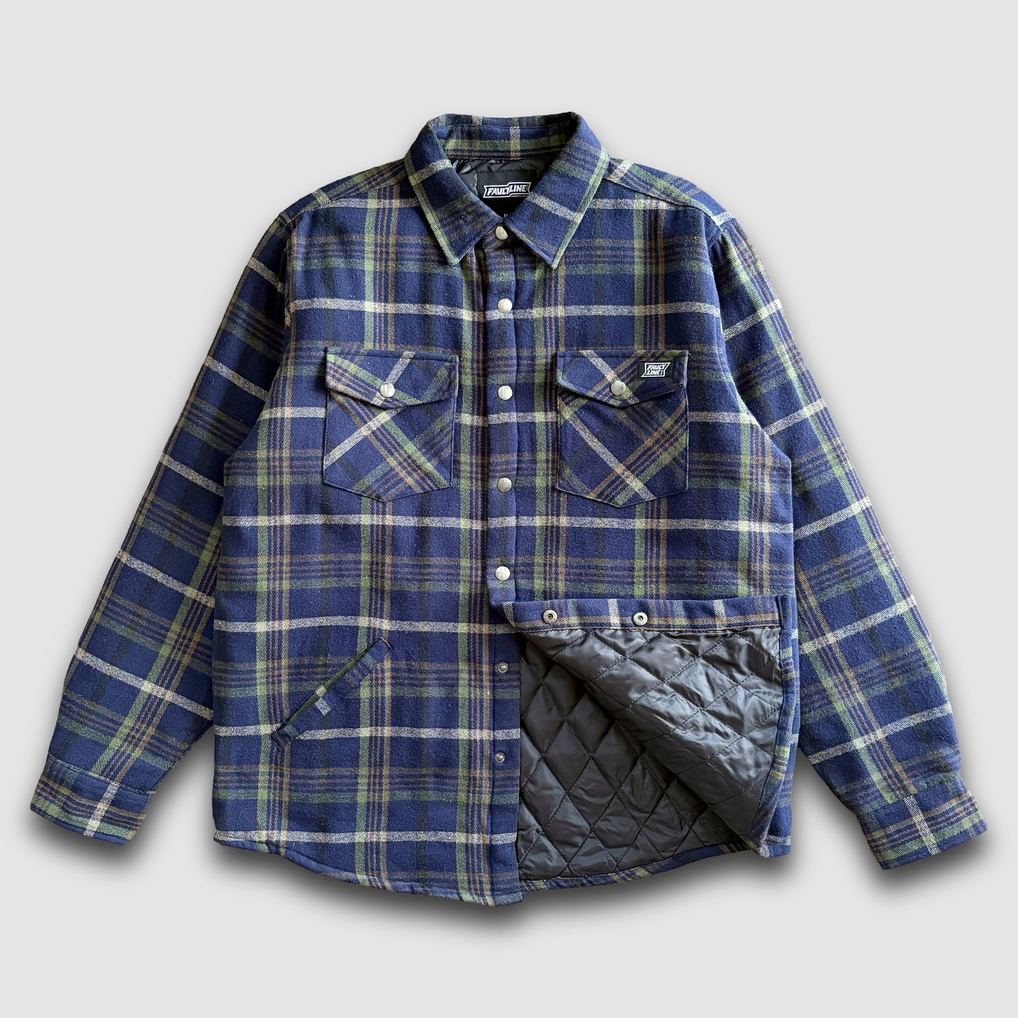 Juniper Insulated Flannel Shacket- Midnight/Moss