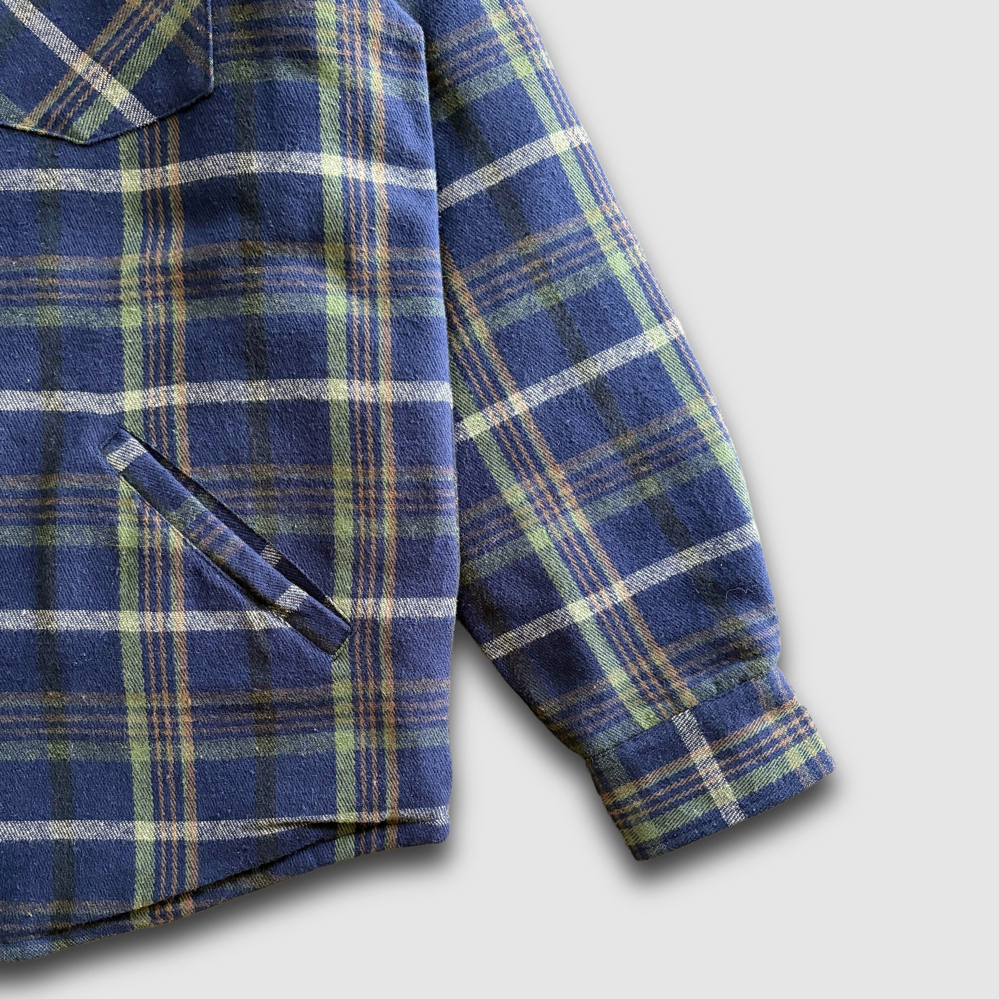 Juniper Insulated Flannel Shacket- Midnight/Moss