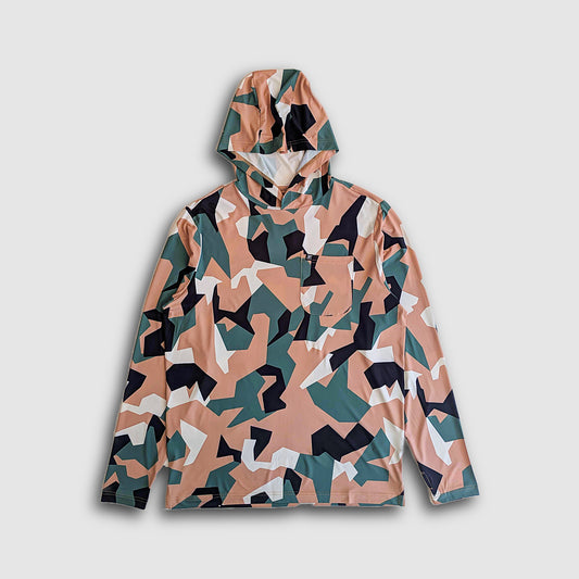 Carson Sun Hoodie - Tan Swedish Camo