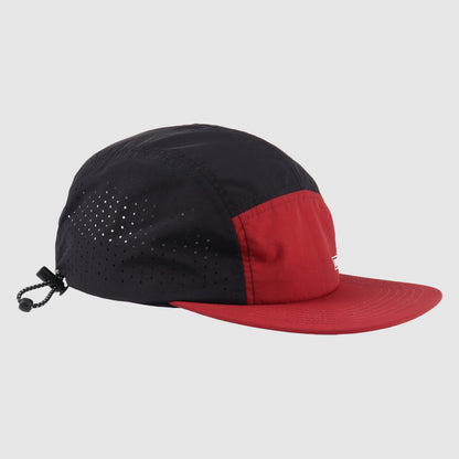 Crushable 5-Panel Camper Hat - Maroon/Black