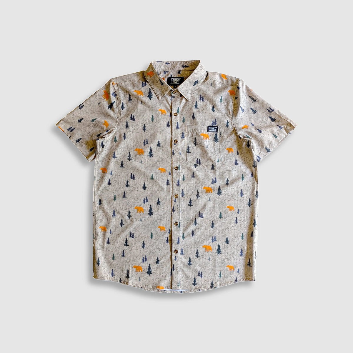 Langley Tech Button Up Shirt - Khaki/Bear