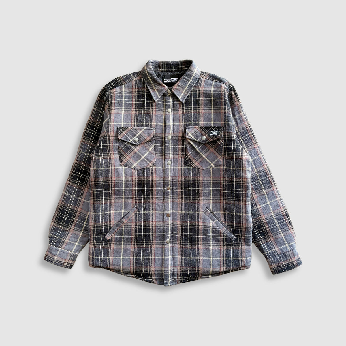 Juniper Insulated Flannel Shacket - Gray/Black/Tan
