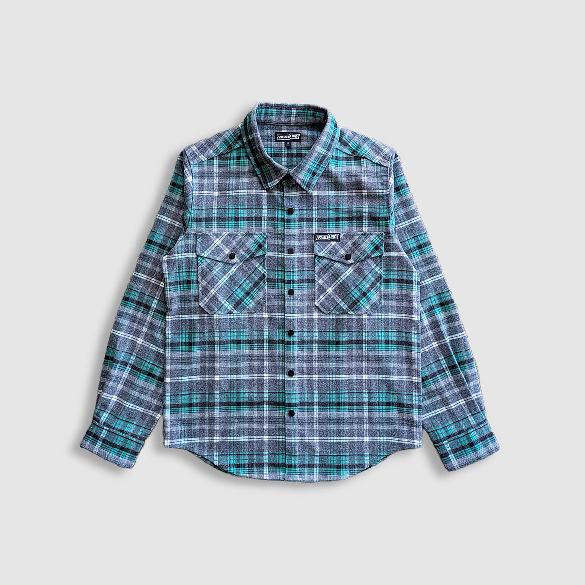 Women's Highland Tech Flannel - Gray/Seafoam