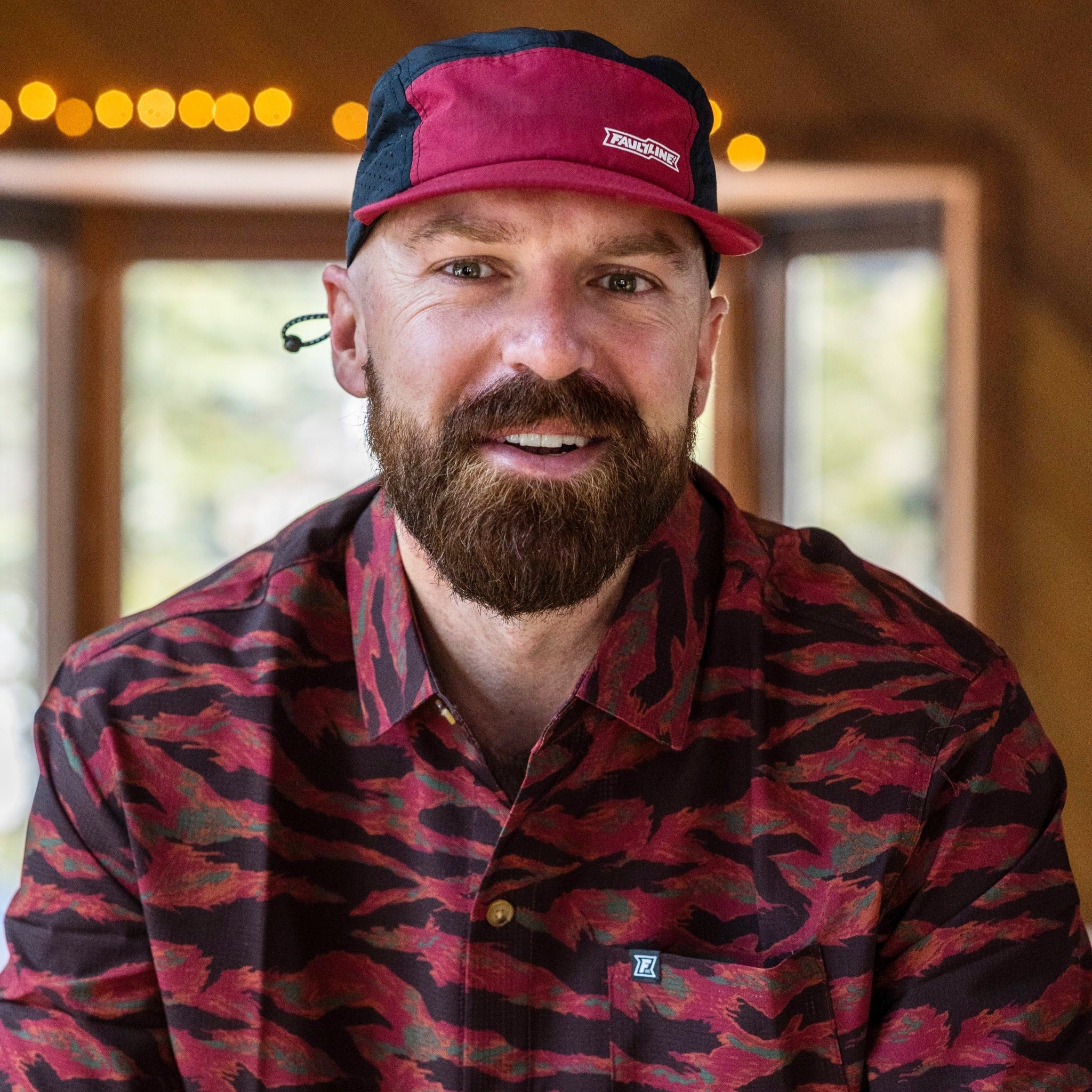 Crushable 5-Panel Camper Hat - Maroon/Black