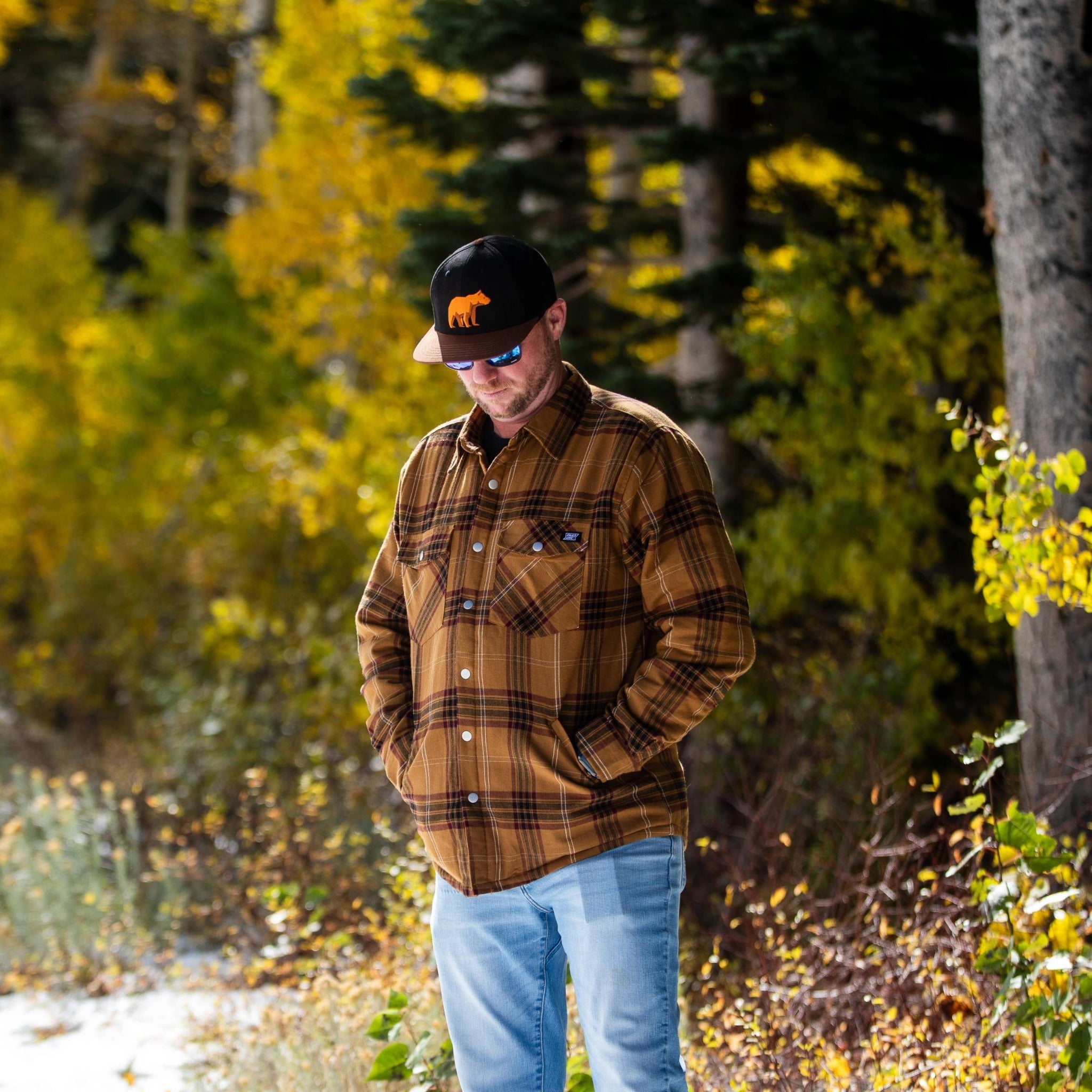 Juniper Insulated Flannel Shirt- Dijon/Maroon